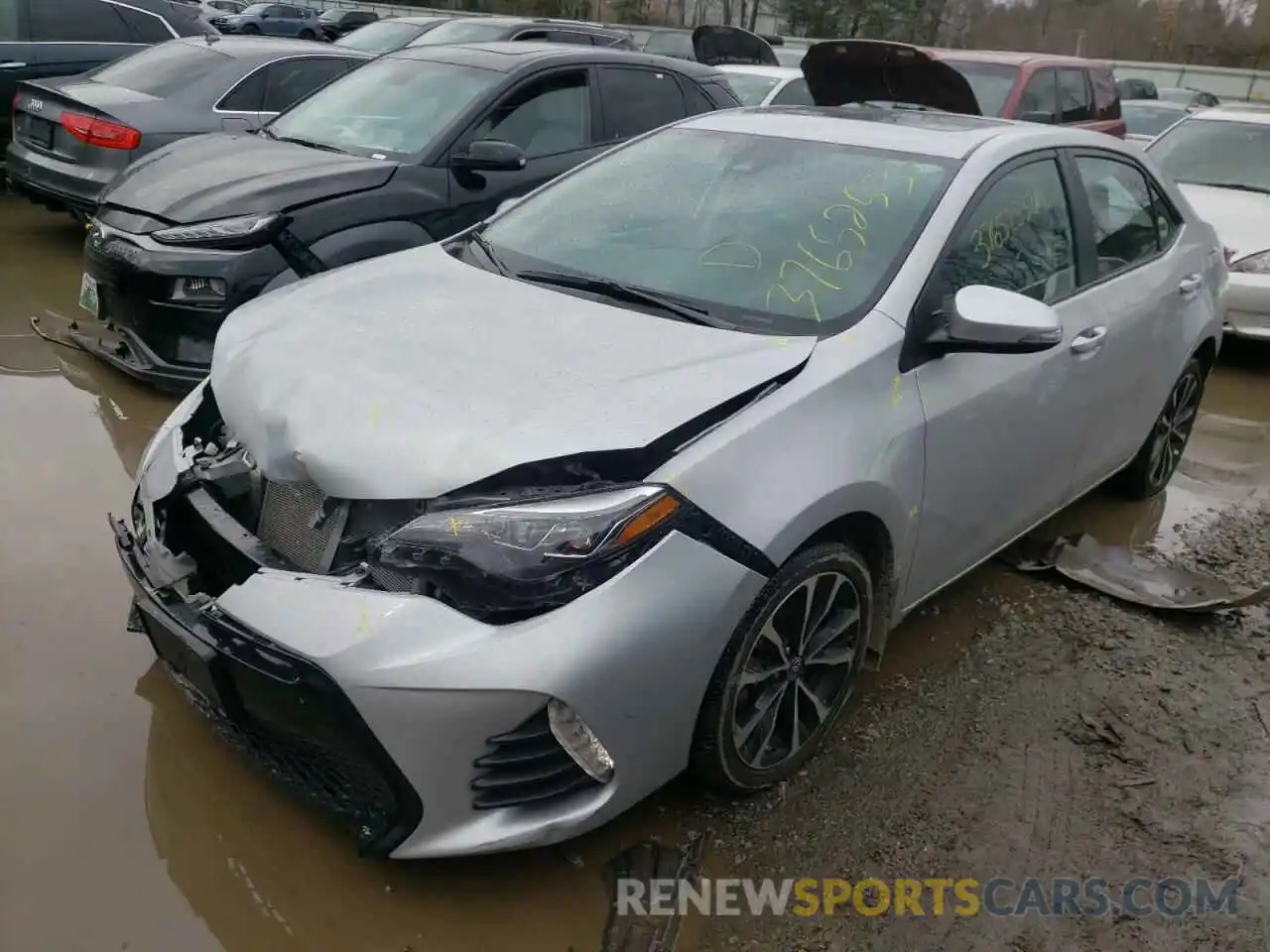 2 Photograph of a damaged car 2T1BURHE7KC234565 TOYOTA COROLLA 2019