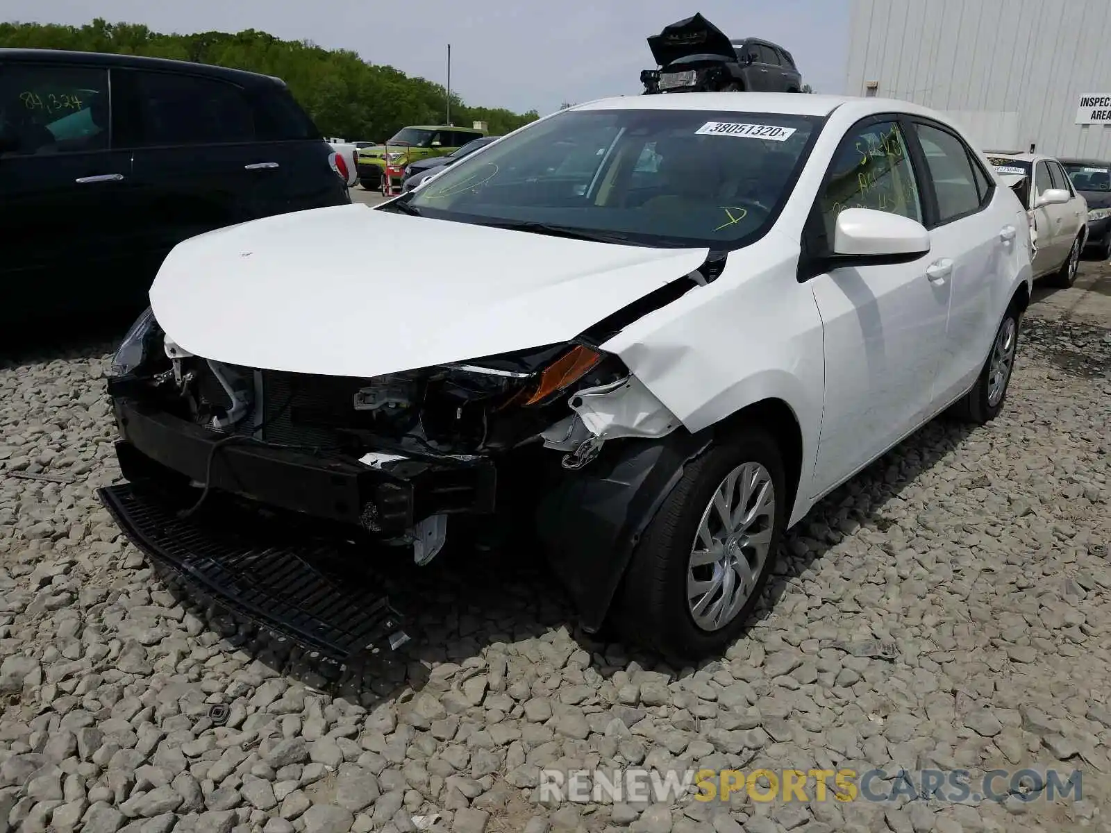 2 Photograph of a damaged car 2T1BURHE7KC234971 TOYOTA COROLLA 2019