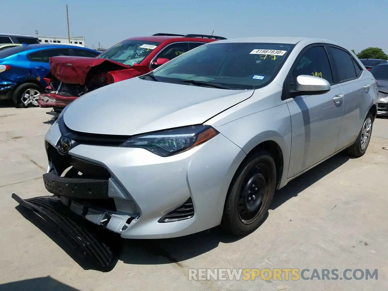 2 Photograph of a damaged car 2T1BURHE7KC235280 TOYOTA COROLLA 2019