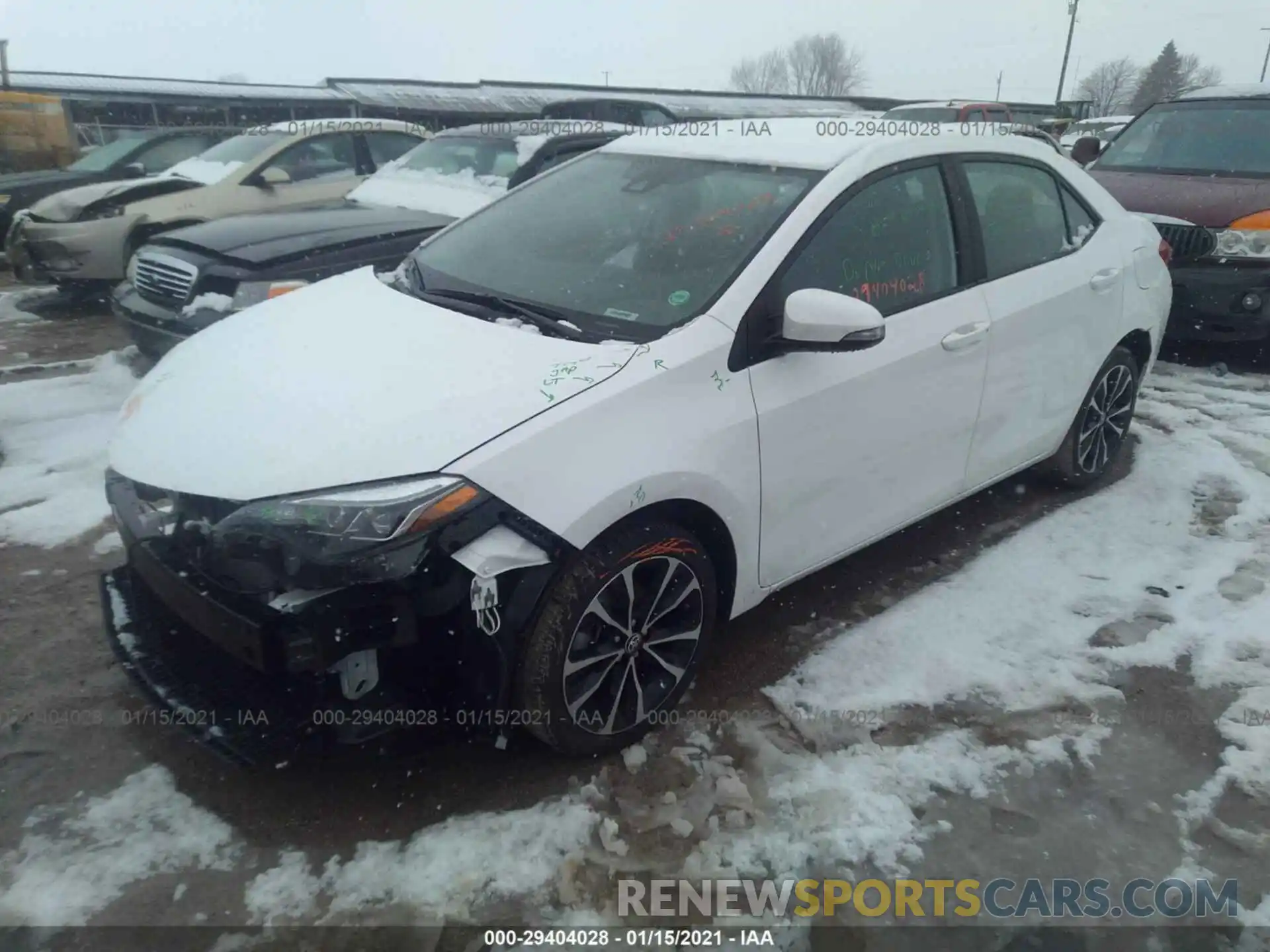 2 Photograph of a damaged car 2T1BURHE7KC235876 TOYOTA COROLLA 2019