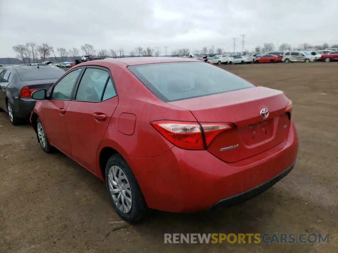 3 Photograph of a damaged car 2T1BURHE7KC235957 TOYOTA COROLLA 2019