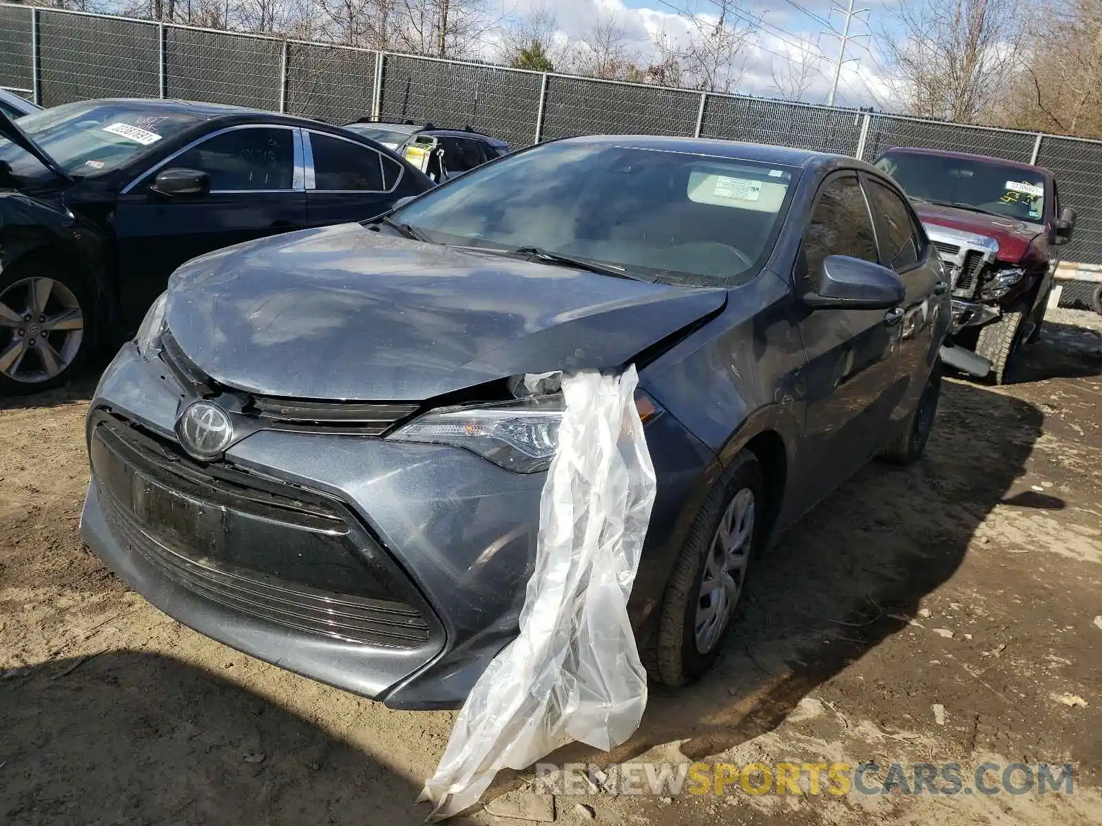 2 Photograph of a damaged car 2T1BURHE7KC236364 TOYOTA COROLLA 2019