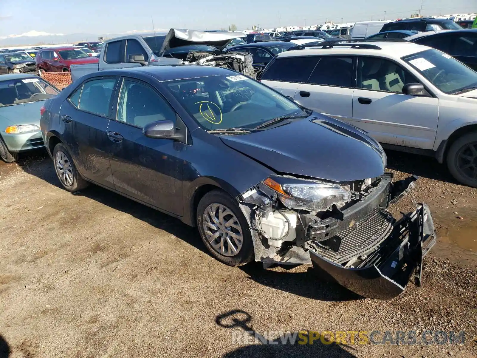 1 Photograph of a damaged car 2T1BURHE7KC237014 TOYOTA COROLLA 2019