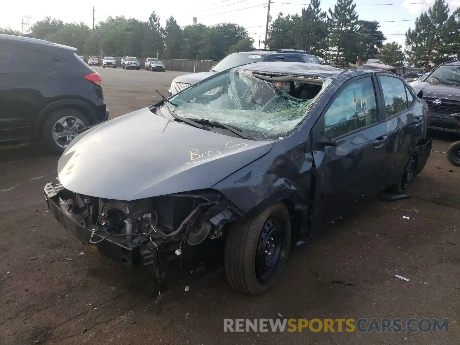 2 Photograph of a damaged car 2T1BURHE7KC237191 TOYOTA COROLLA 2019