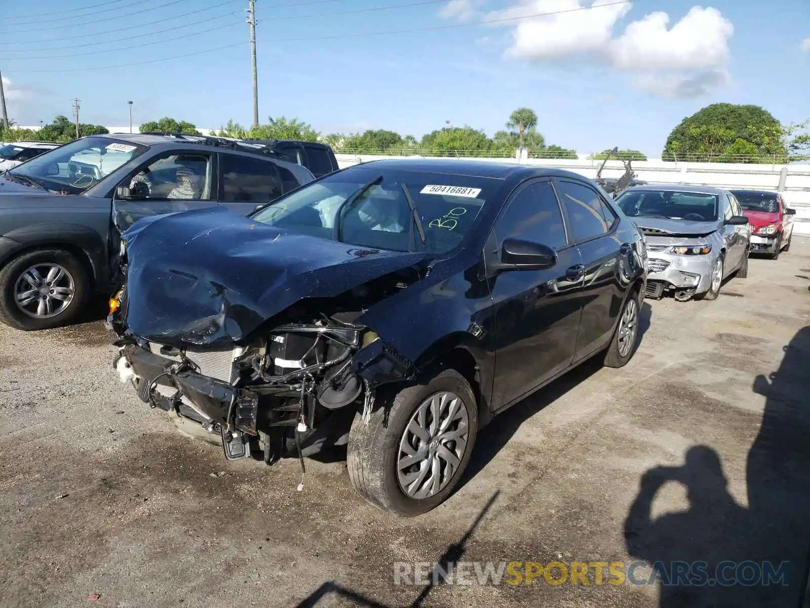 2 Photograph of a damaged car 2T1BURHE7KC237563 TOYOTA COROLLA 2019