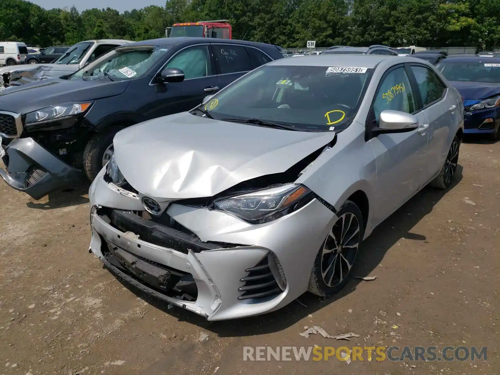 2 Photograph of a damaged car 2T1BURHE7KC237742 TOYOTA COROLLA 2019