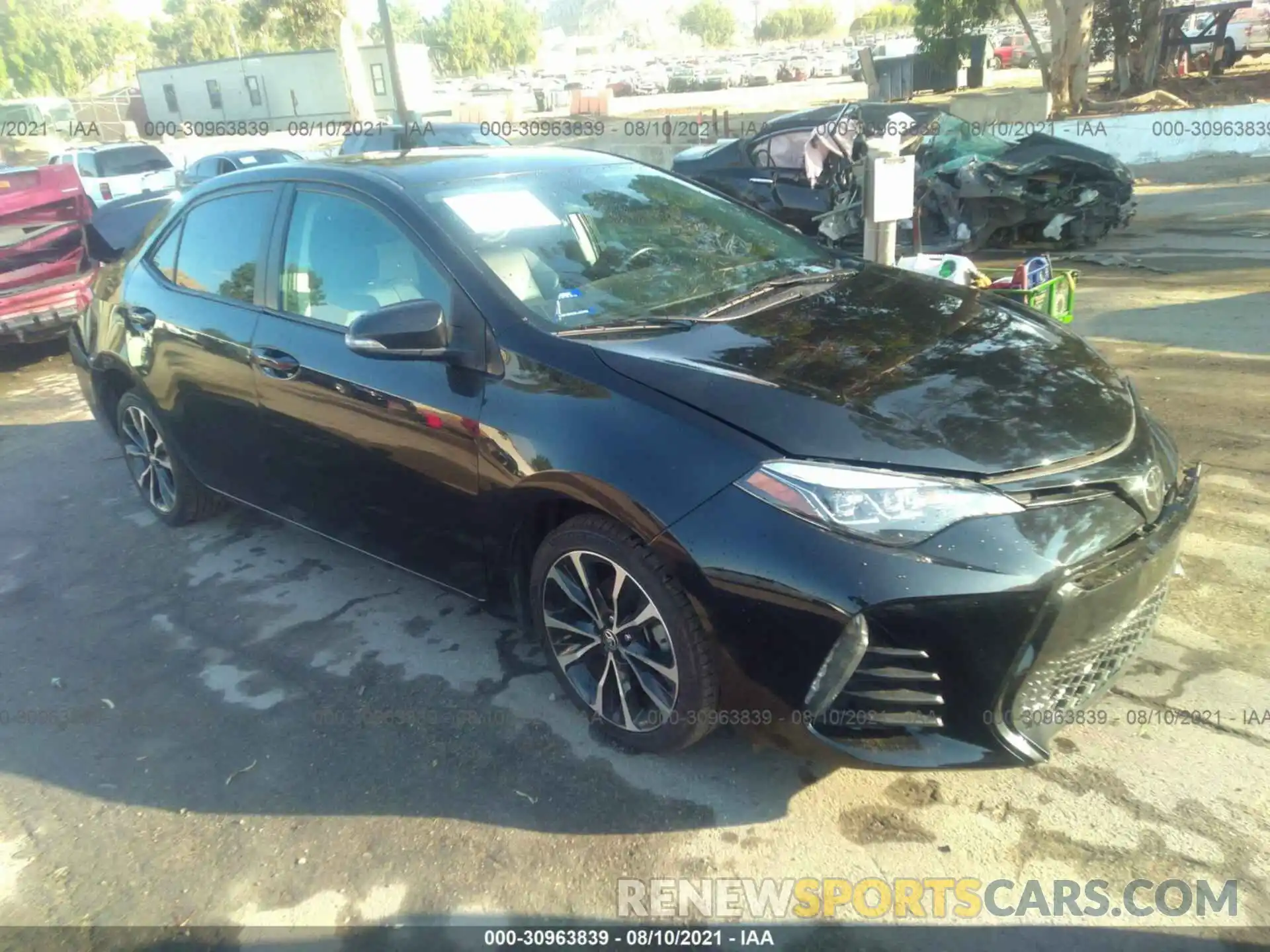 1 Photograph of a damaged car 2T1BURHE7KC238020 TOYOTA COROLLA 2019