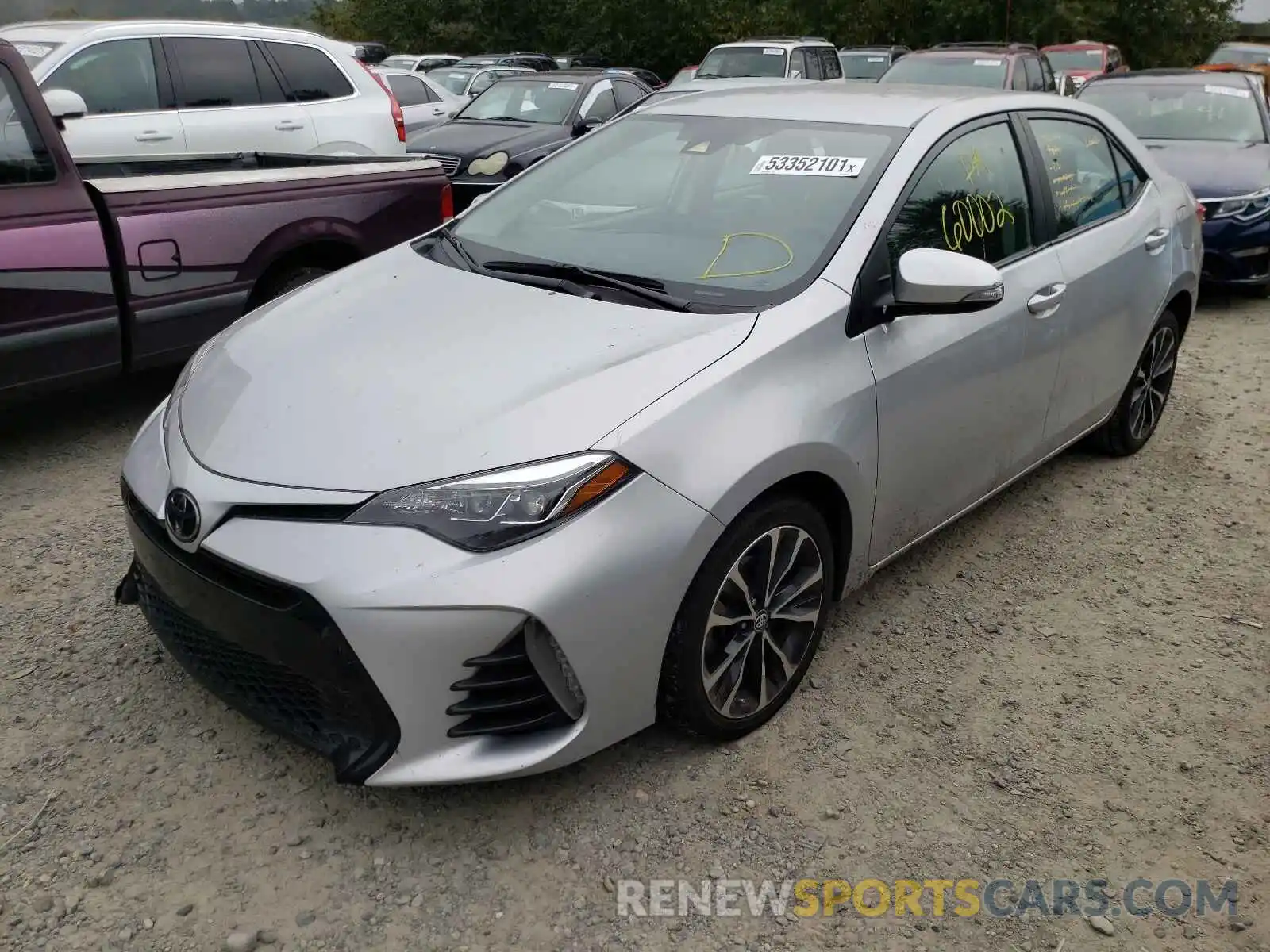 2 Photograph of a damaged car 2T1BURHE7KC239748 TOYOTA COROLLA 2019