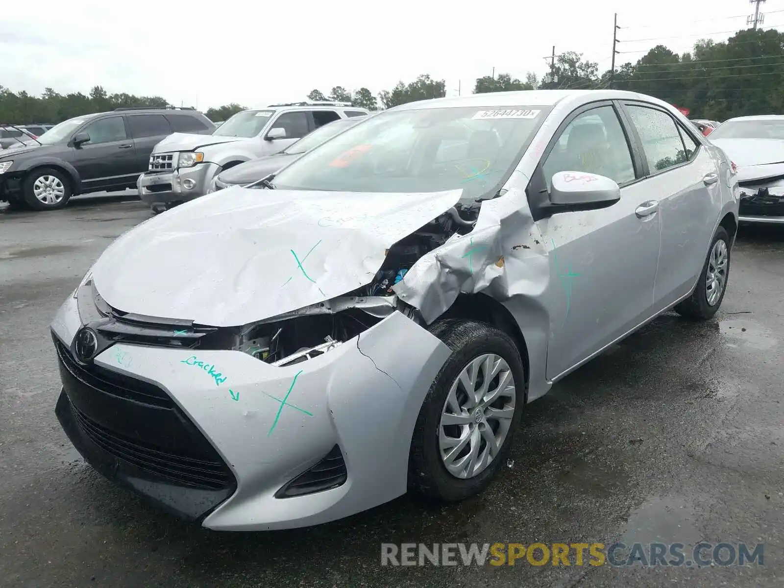 2 Photograph of a damaged car 2T1BURHE7KC241869 TOYOTA COROLLA 2019