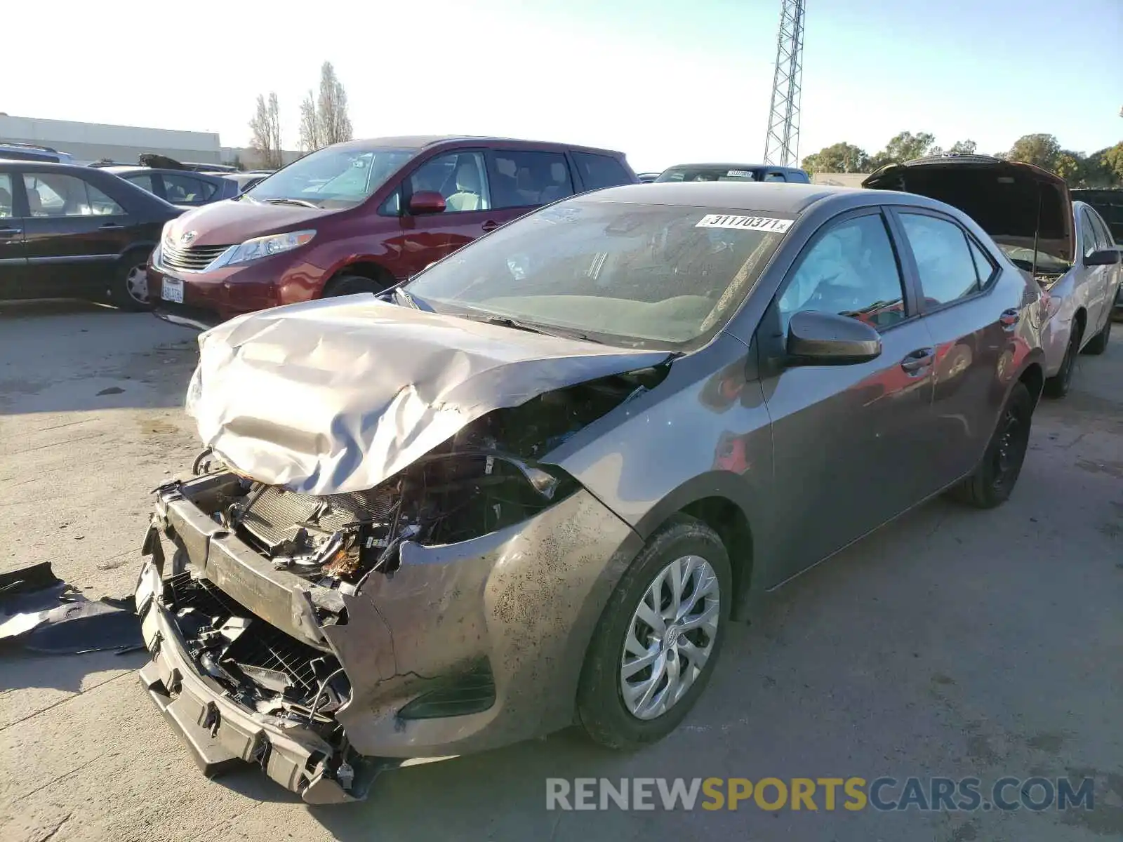 2 Photograph of a damaged car 2T1BURHE7KC242293 TOYOTA COROLLA 2019