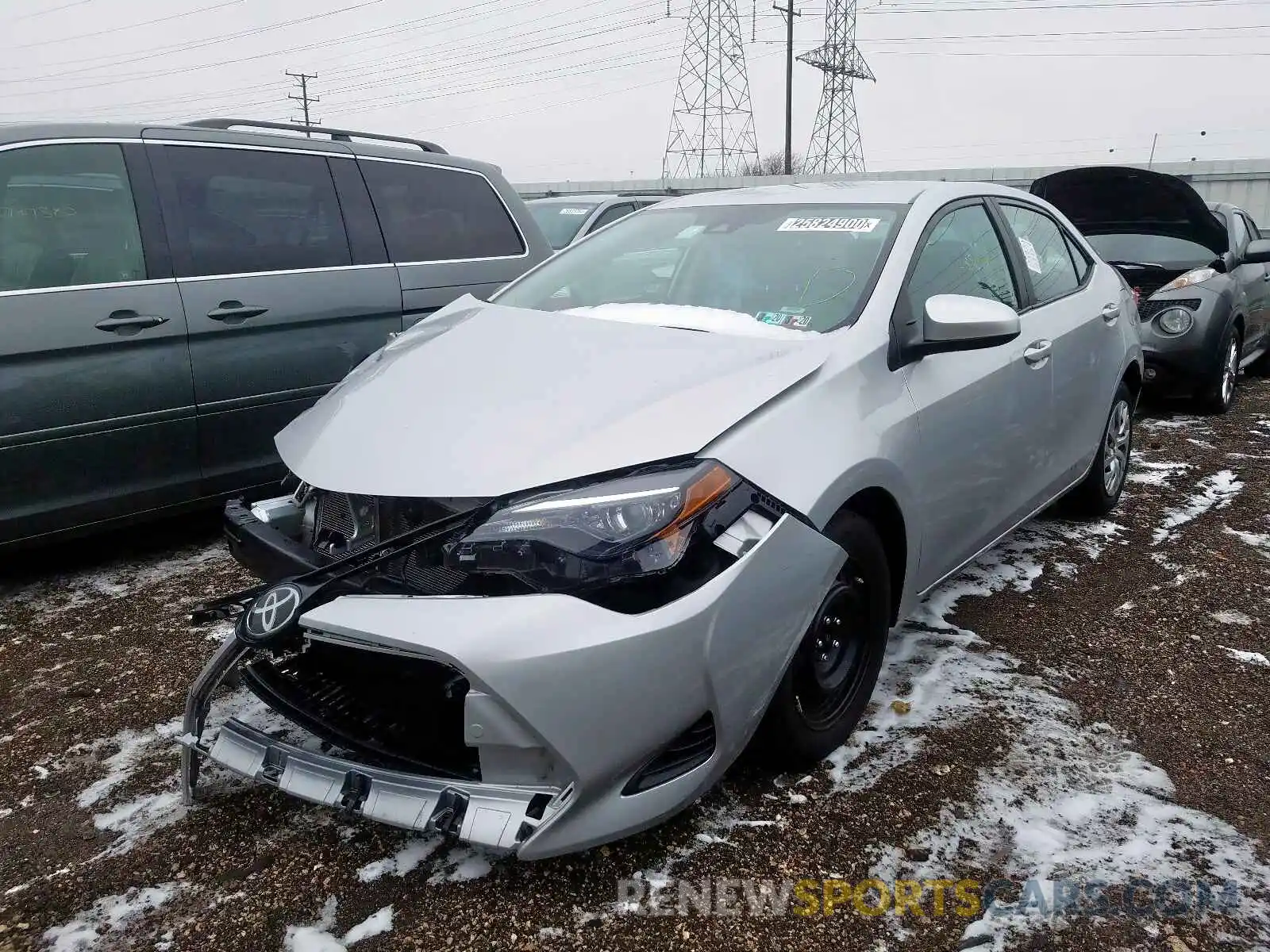 2 Photograph of a damaged car 2T1BURHE7KC242570 TOYOTA COROLLA 2019