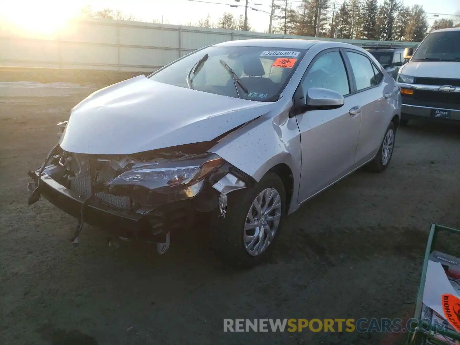 2 Photograph of a damaged car 2T1BURHE7KC244531 TOYOTA COROLLA 2019