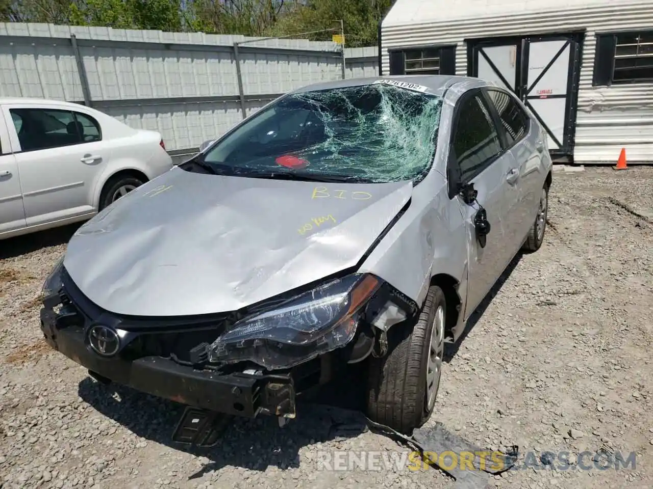 2 Photograph of a damaged car 2T1BURHE7KC244884 TOYOTA COROLLA 2019