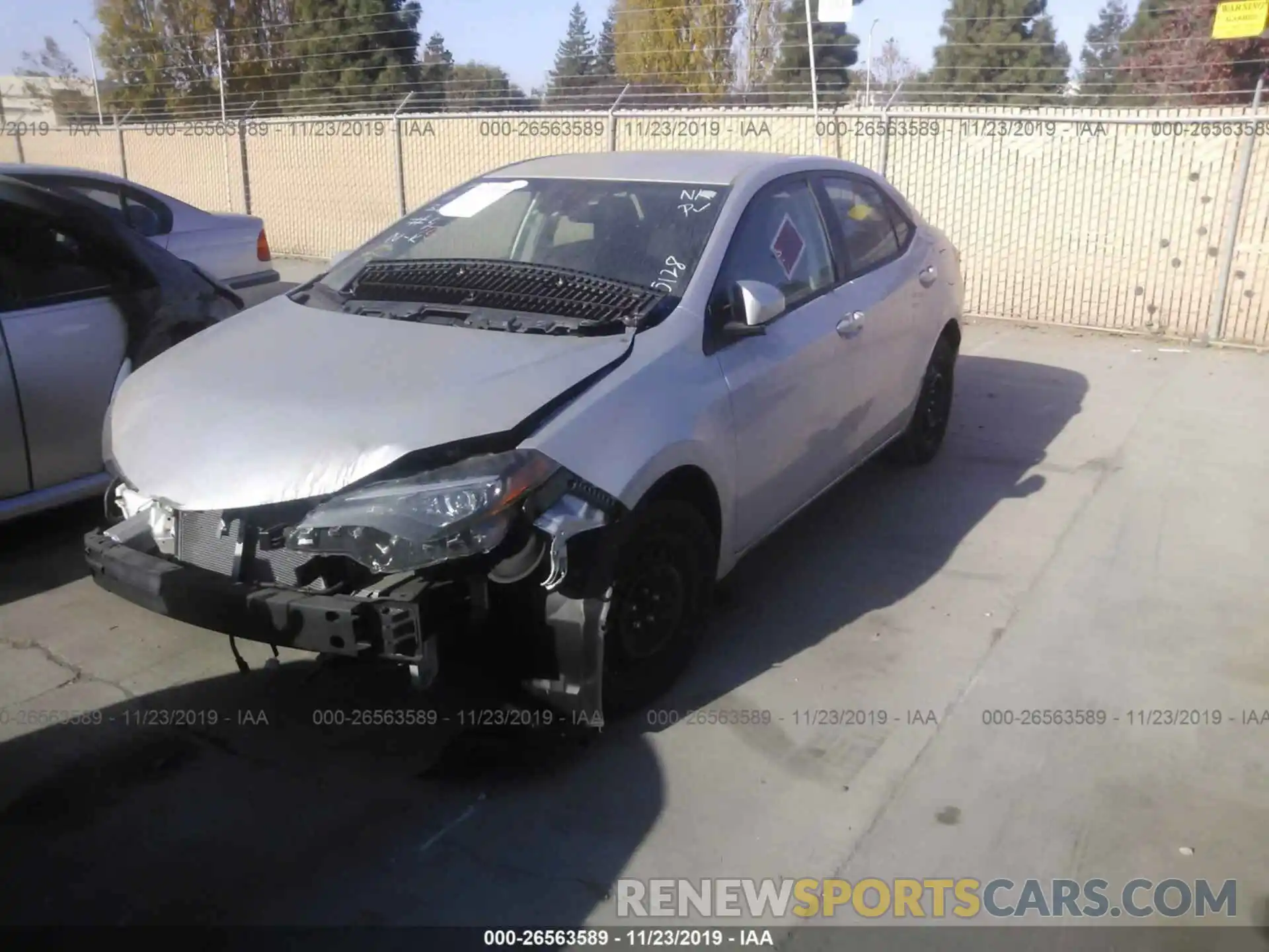 2 Photograph of a damaged car 2T1BURHE7KC245128 TOYOTA COROLLA 2019