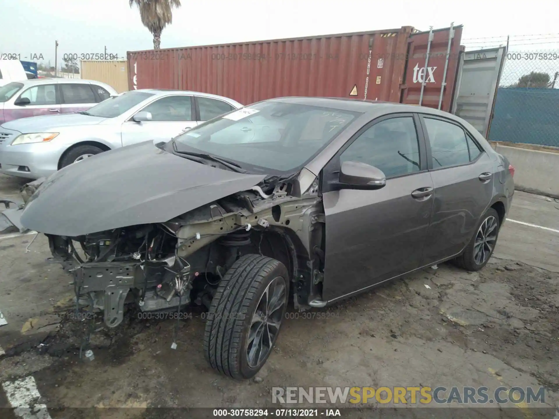 2 Photograph of a damaged car 2T1BURHE8KC125693 TOYOTA COROLLA 2019