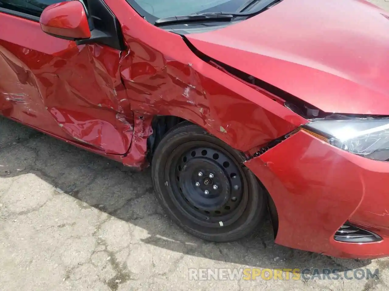 9 Photograph of a damaged car 2T1BURHE8KC126861 TOYOTA COROLLA 2019