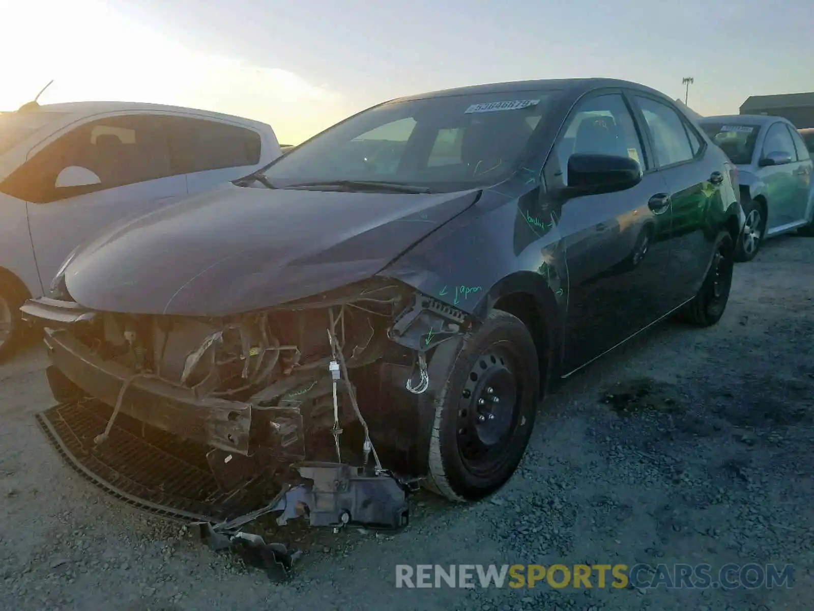 2 Photograph of a damaged car 2T1BURHE8KC130764 TOYOTA COROLLA 2019