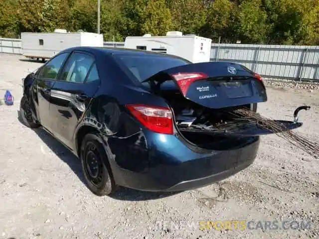 3 Photograph of a damaged car 2T1BURHE8KC133339 TOYOTA COROLLA 2019