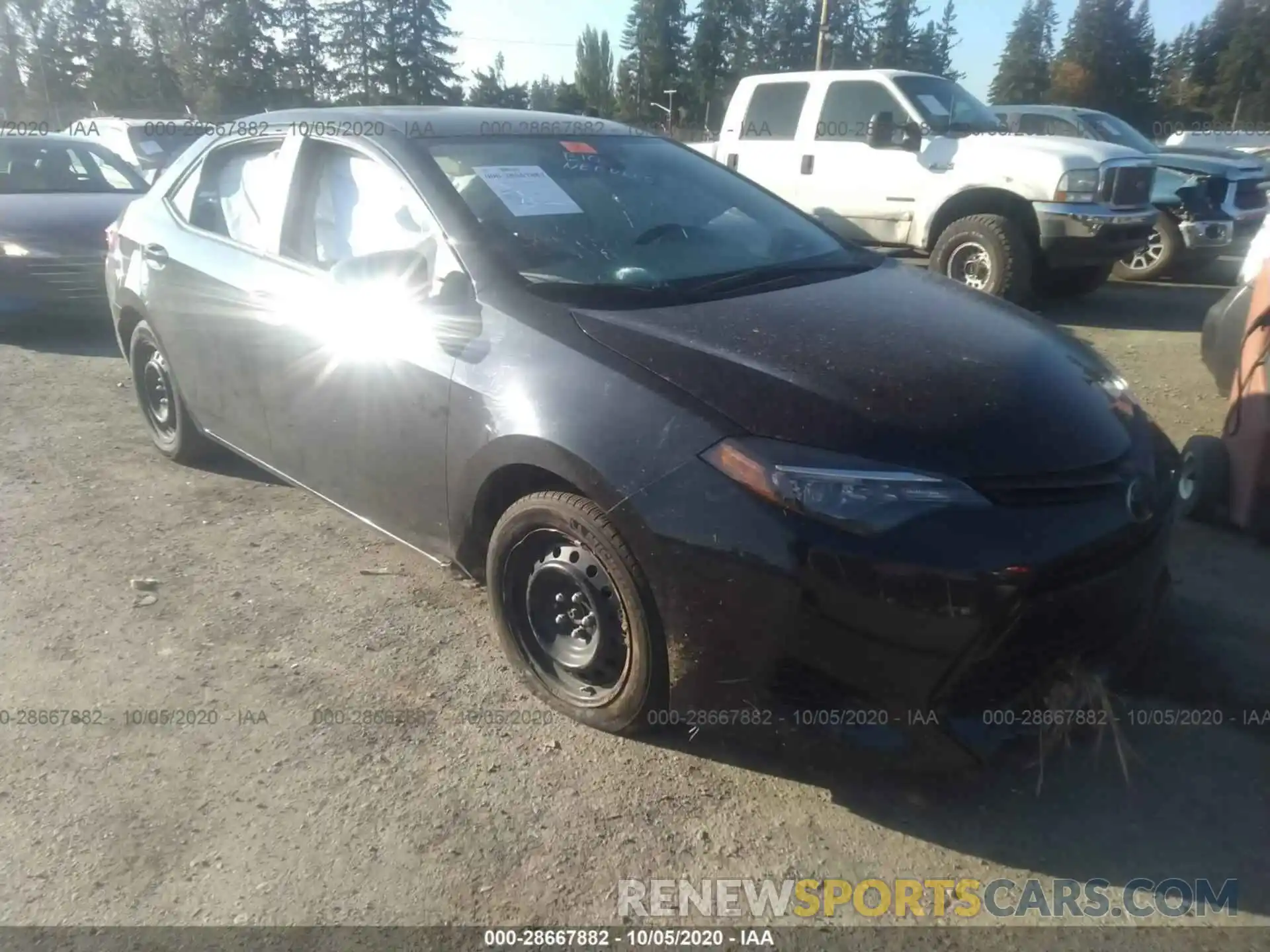 1 Photograph of a damaged car 2T1BURHE8KC135043 TOYOTA COROLLA 2019