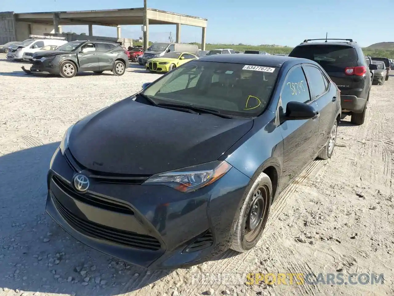 2 Photograph of a damaged car 2T1BURHE8KC136869 TOYOTA COROLLA 2019