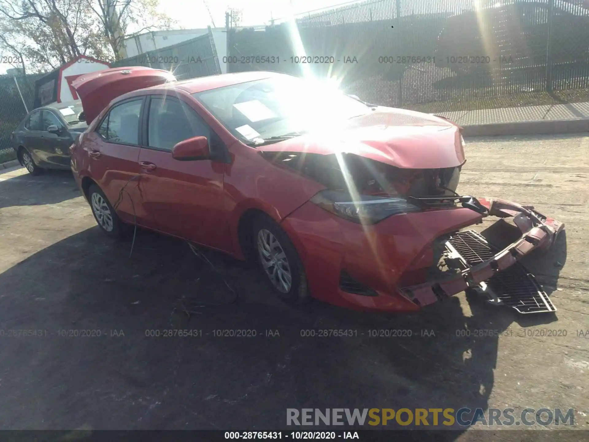 1 Photograph of a damaged car 2T1BURHE8KC141912 TOYOTA COROLLA 2019