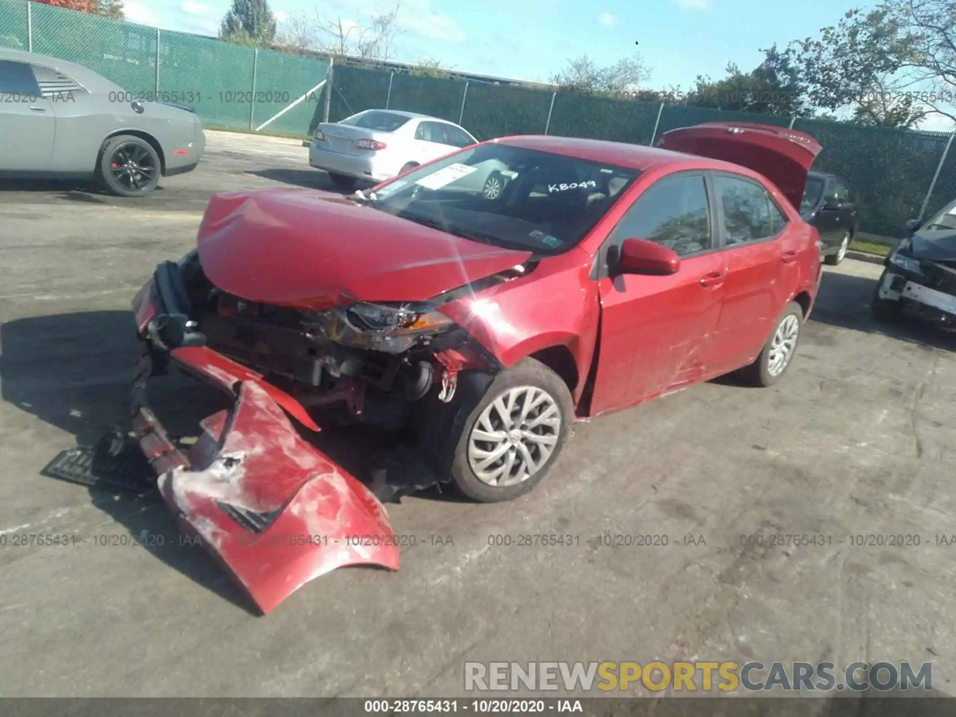 2 Photograph of a damaged car 2T1BURHE8KC141912 TOYOTA COROLLA 2019