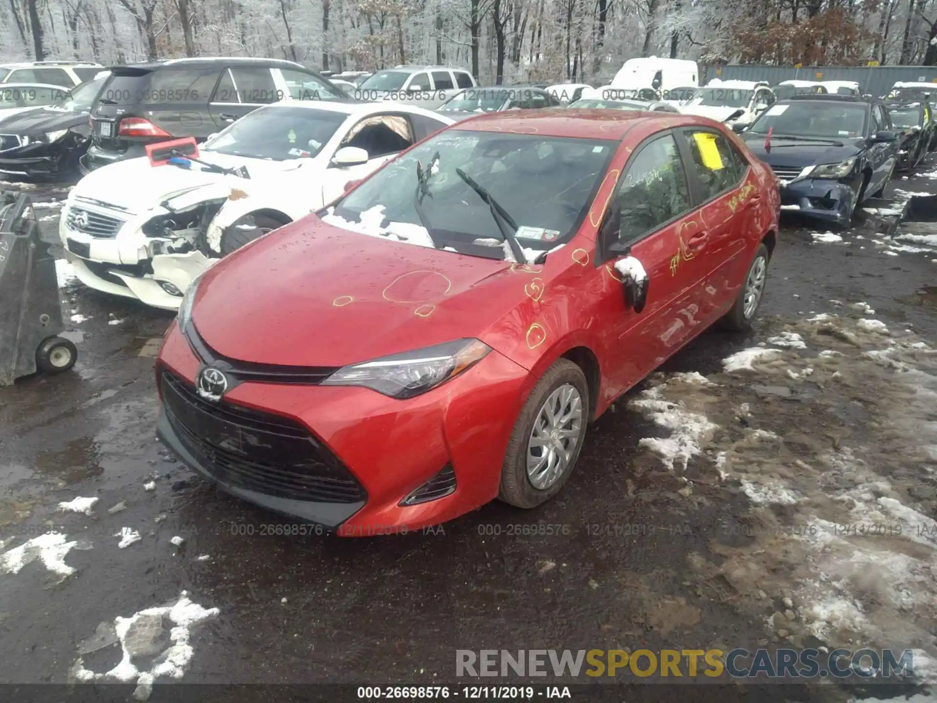 2 Фотография поврежденного автомобиля 2T1BURHE8KC142431 TOYOTA COROLLA 2019