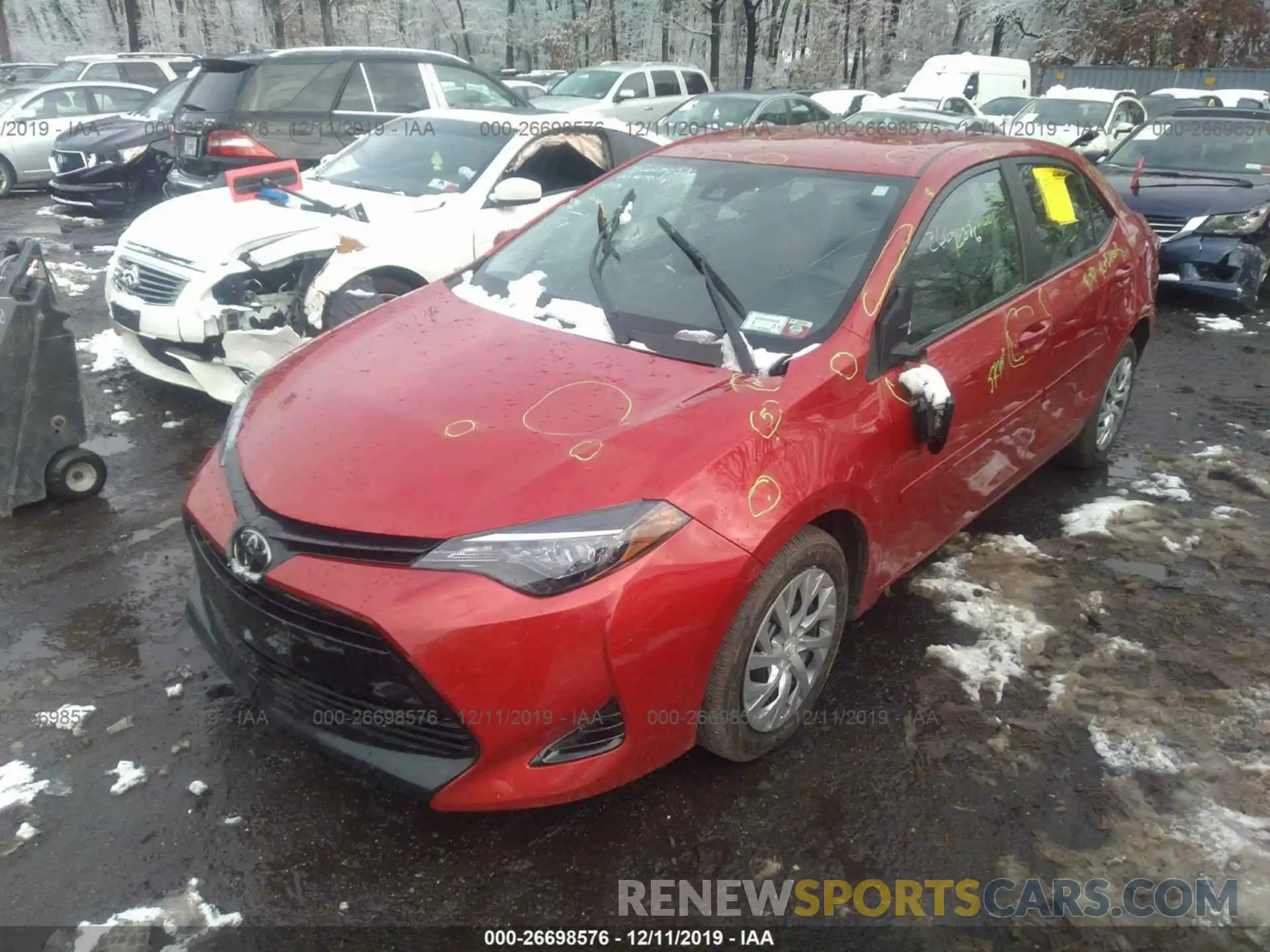 6 Фотография поврежденного автомобиля 2T1BURHE8KC142431 TOYOTA COROLLA 2019