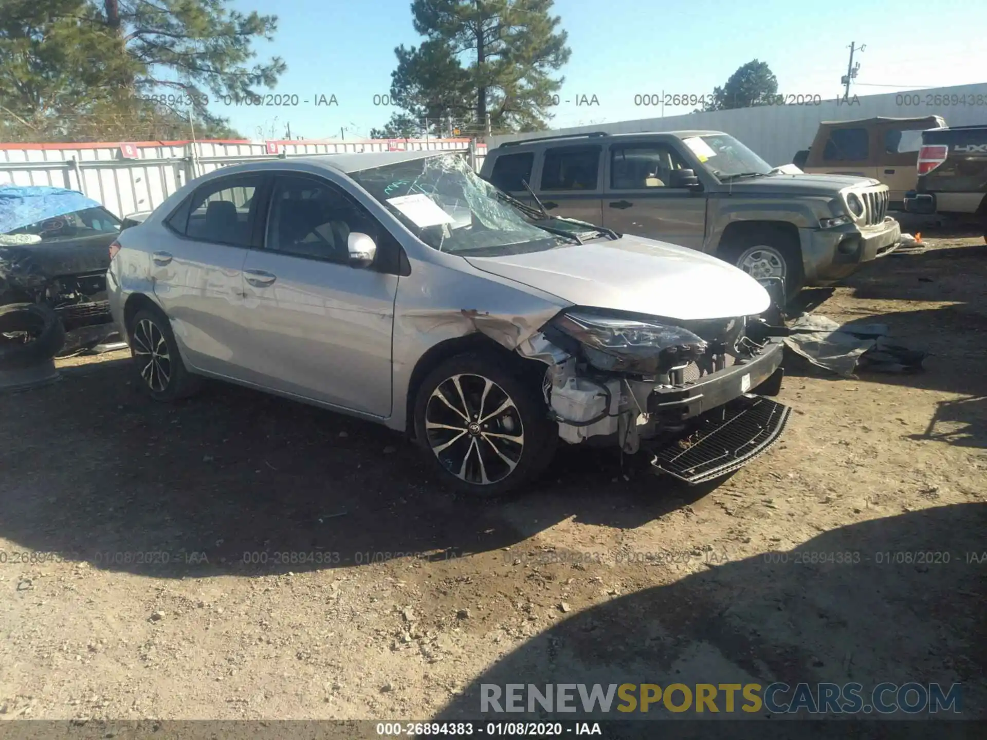 1 Photograph of a damaged car 2T1BURHE8KC143188 TOYOTA COROLLA 2019