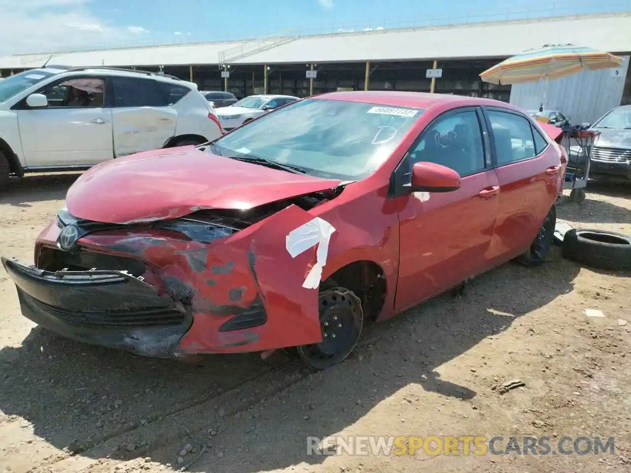 2 Photograph of a damaged car 2T1BURHE8KC143269 TOYOTA COROLLA 2019