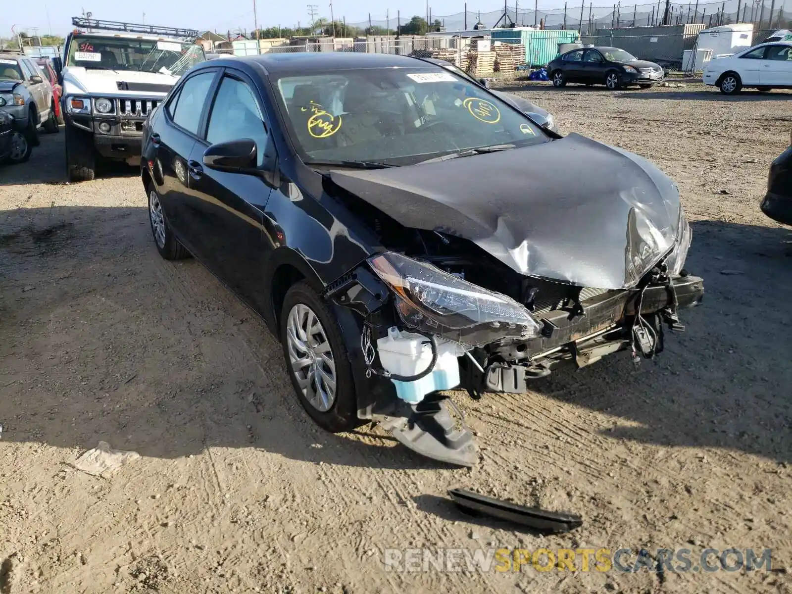 1 Photograph of a damaged car 2T1BURHE8KC143434 TOYOTA COROLLA 2019