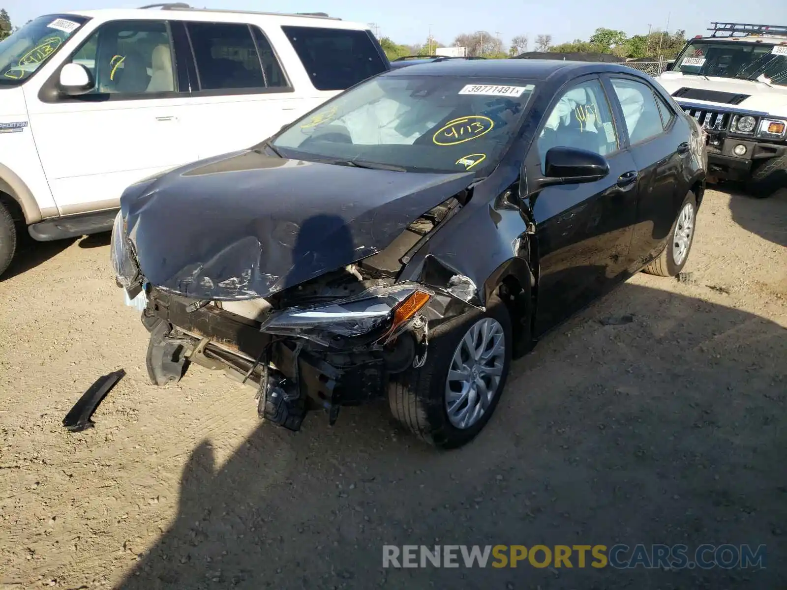 2 Photograph of a damaged car 2T1BURHE8KC143434 TOYOTA COROLLA 2019