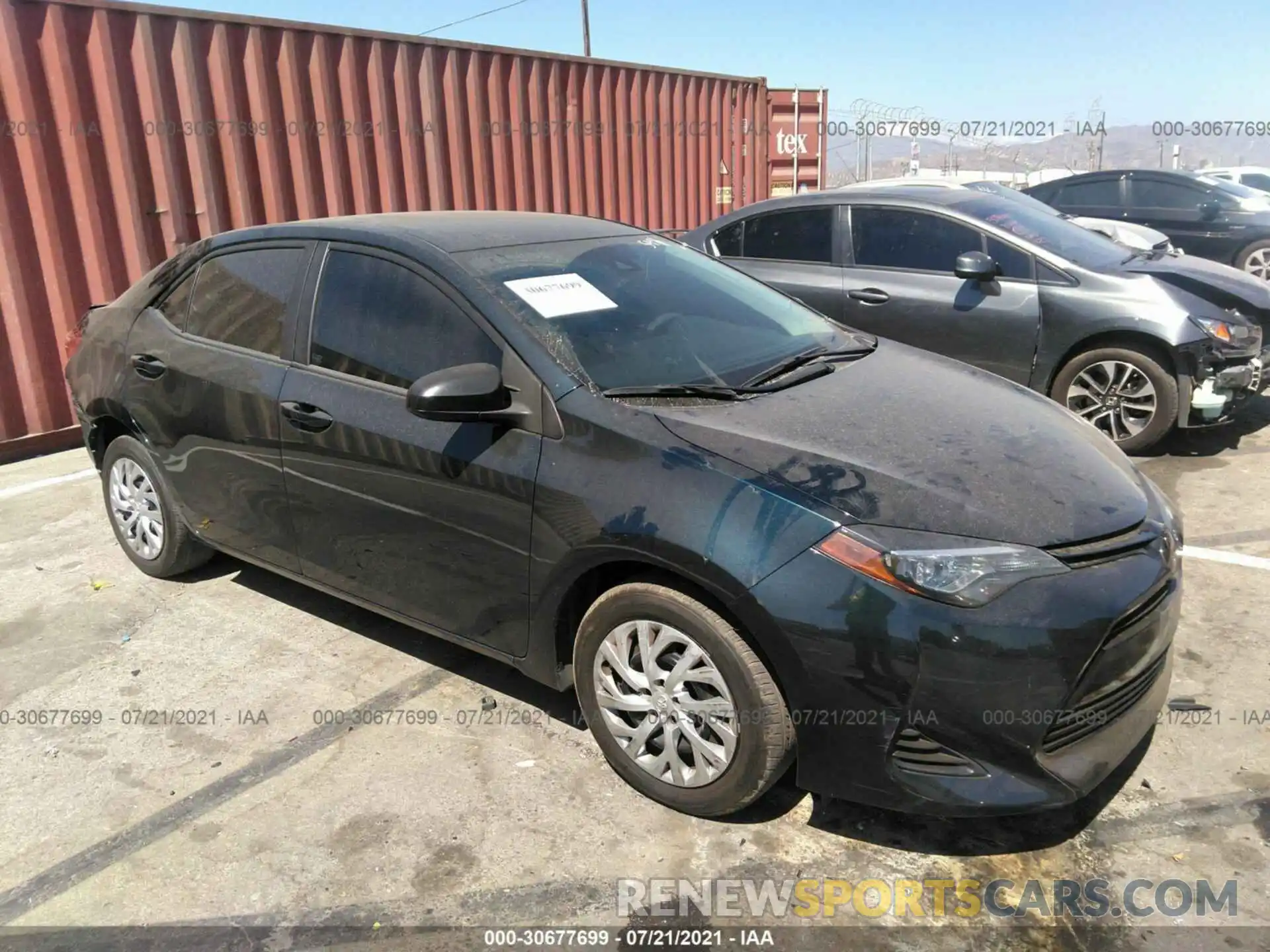 1 Photograph of a damaged car 2T1BURHE8KC145104 TOYOTA COROLLA 2019