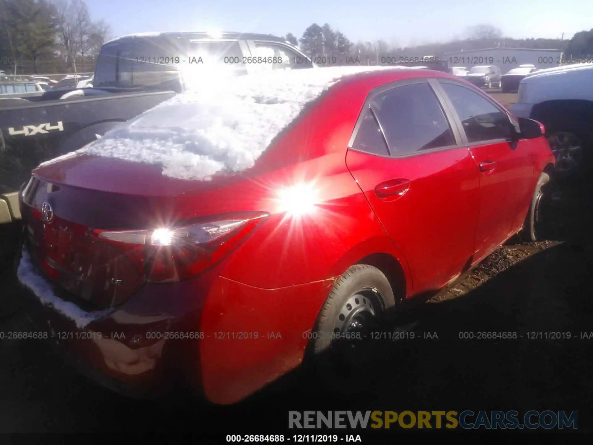 4 Photograph of a damaged car 2T1BURHE8KC146107 TOYOTA COROLLA 2019