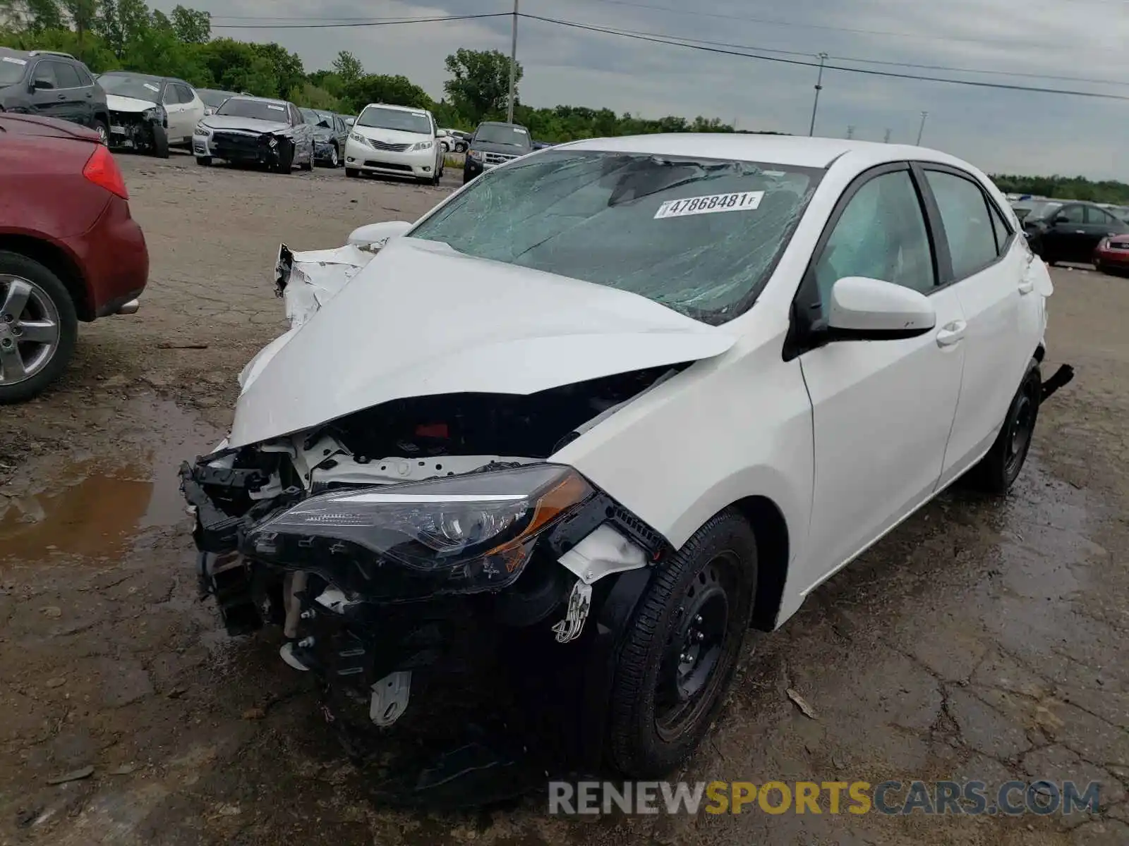 2 Photograph of a damaged car 2T1BURHE8KC147306 TOYOTA COROLLA 2019