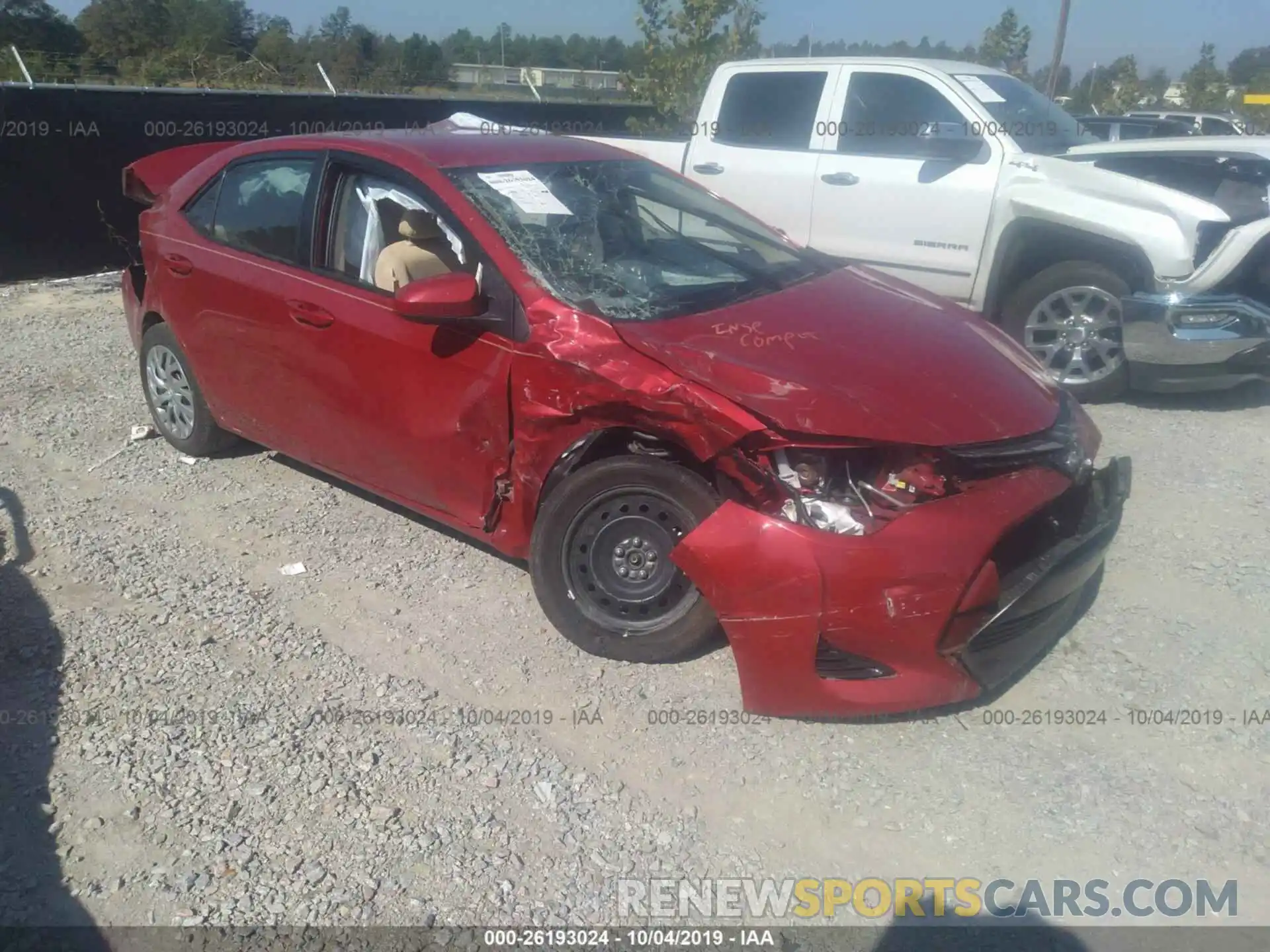 1 Photograph of a damaged car 2T1BURHE8KC149055 TOYOTA COROLLA 2019