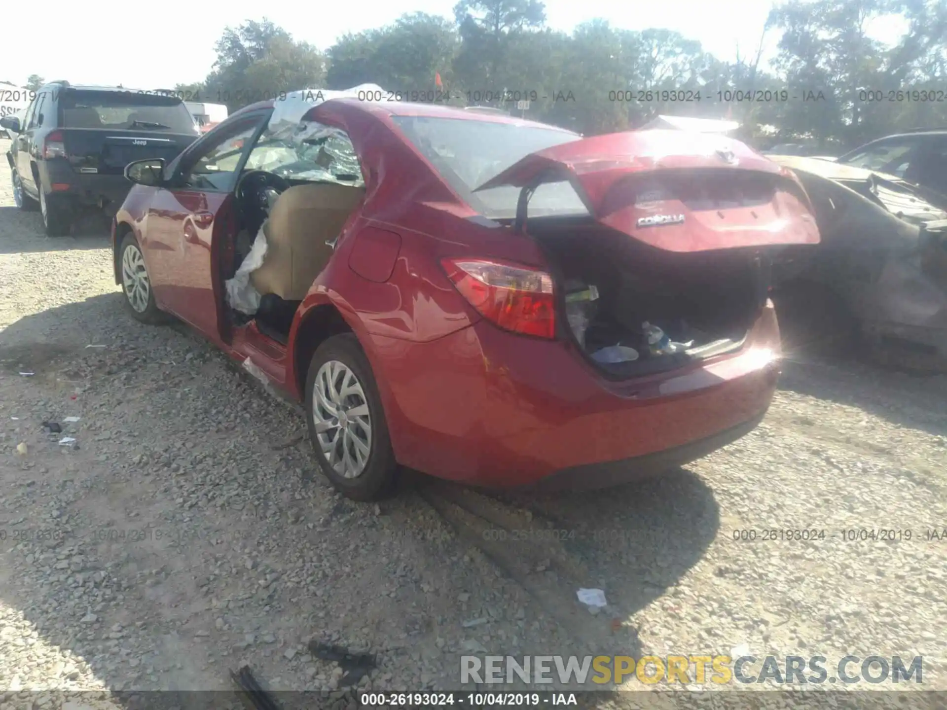 3 Photograph of a damaged car 2T1BURHE8KC149055 TOYOTA COROLLA 2019