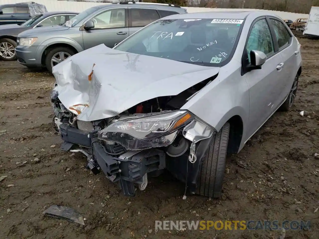 2 Photograph of a damaged car 2T1BURHE8KC149296 TOYOTA COROLLA 2019