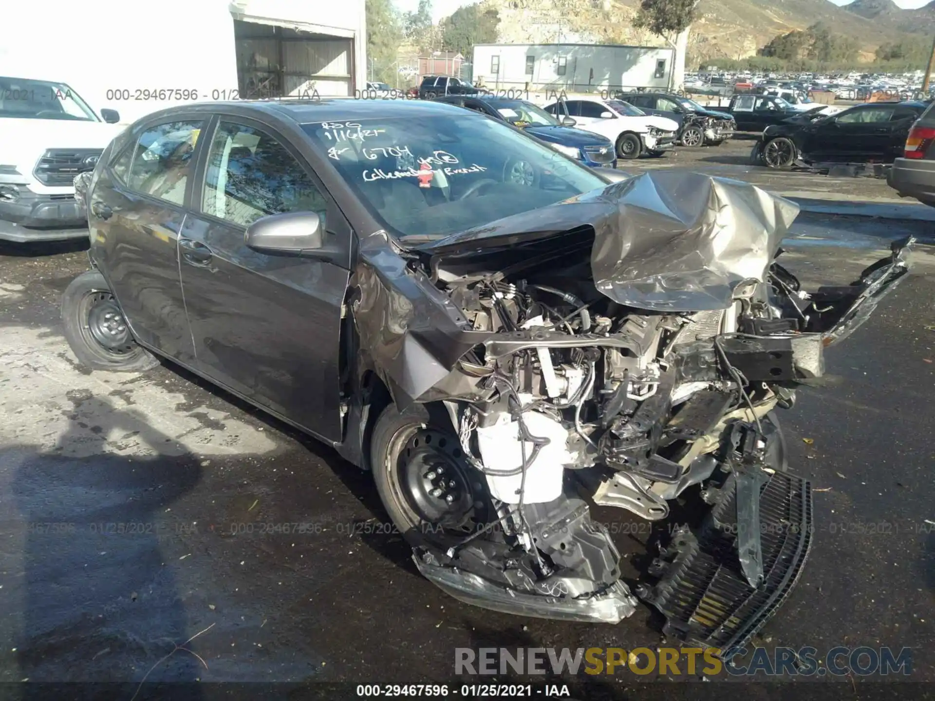 1 Photograph of a damaged car 2T1BURHE8KC153879 TOYOTA COROLLA 2019