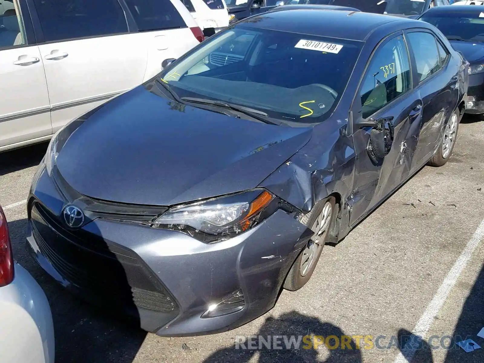 2 Photograph of a damaged car 2T1BURHE8KC153932 TOYOTA COROLLA 2019