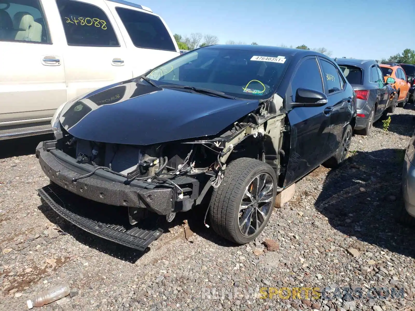 2 Photograph of a damaged car 2T1BURHE8KC156233 TOYOTA COROLLA 2019