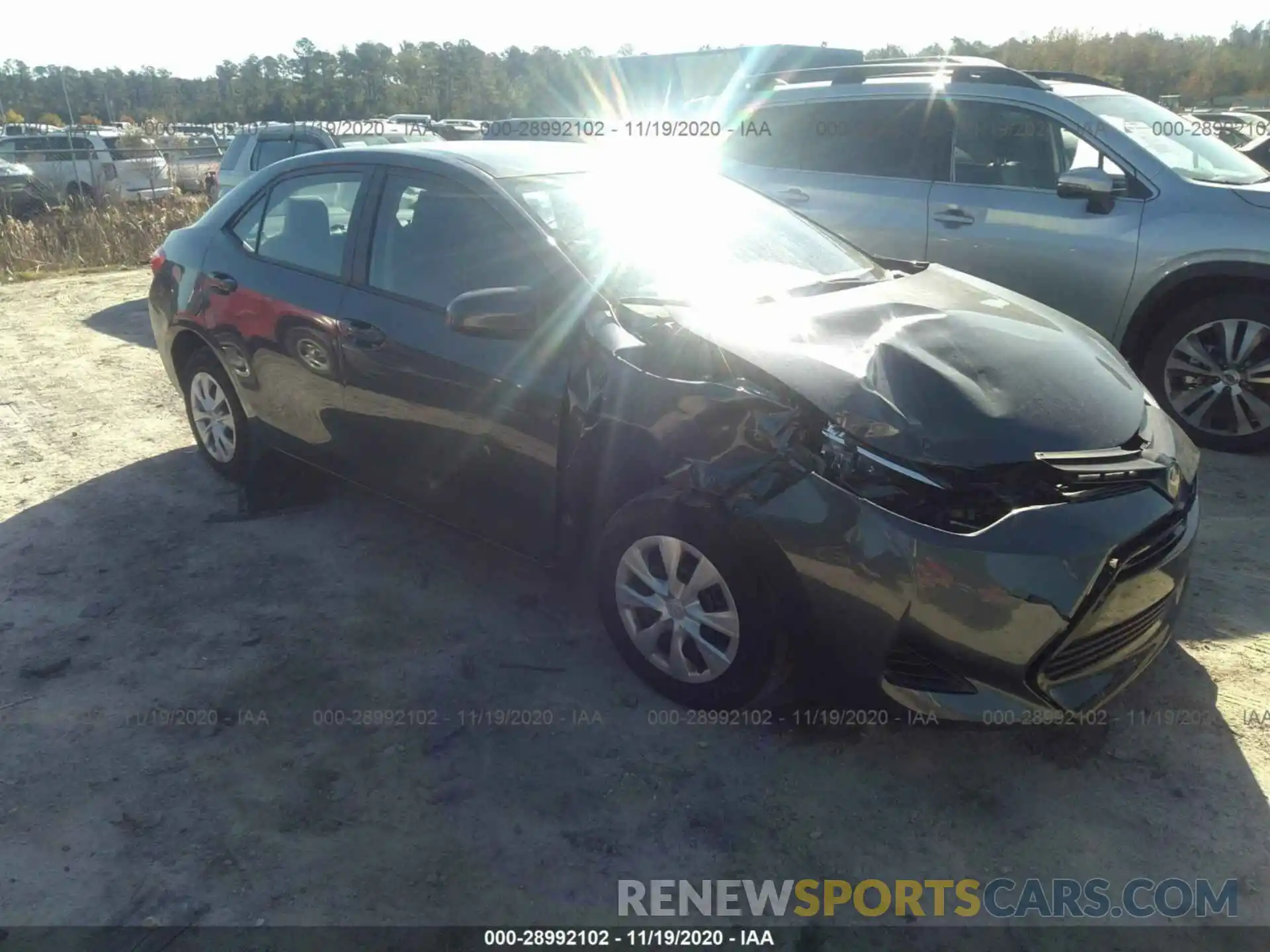 1 Photograph of a damaged car 2T1BURHE8KC158399 TOYOTA COROLLA 2019