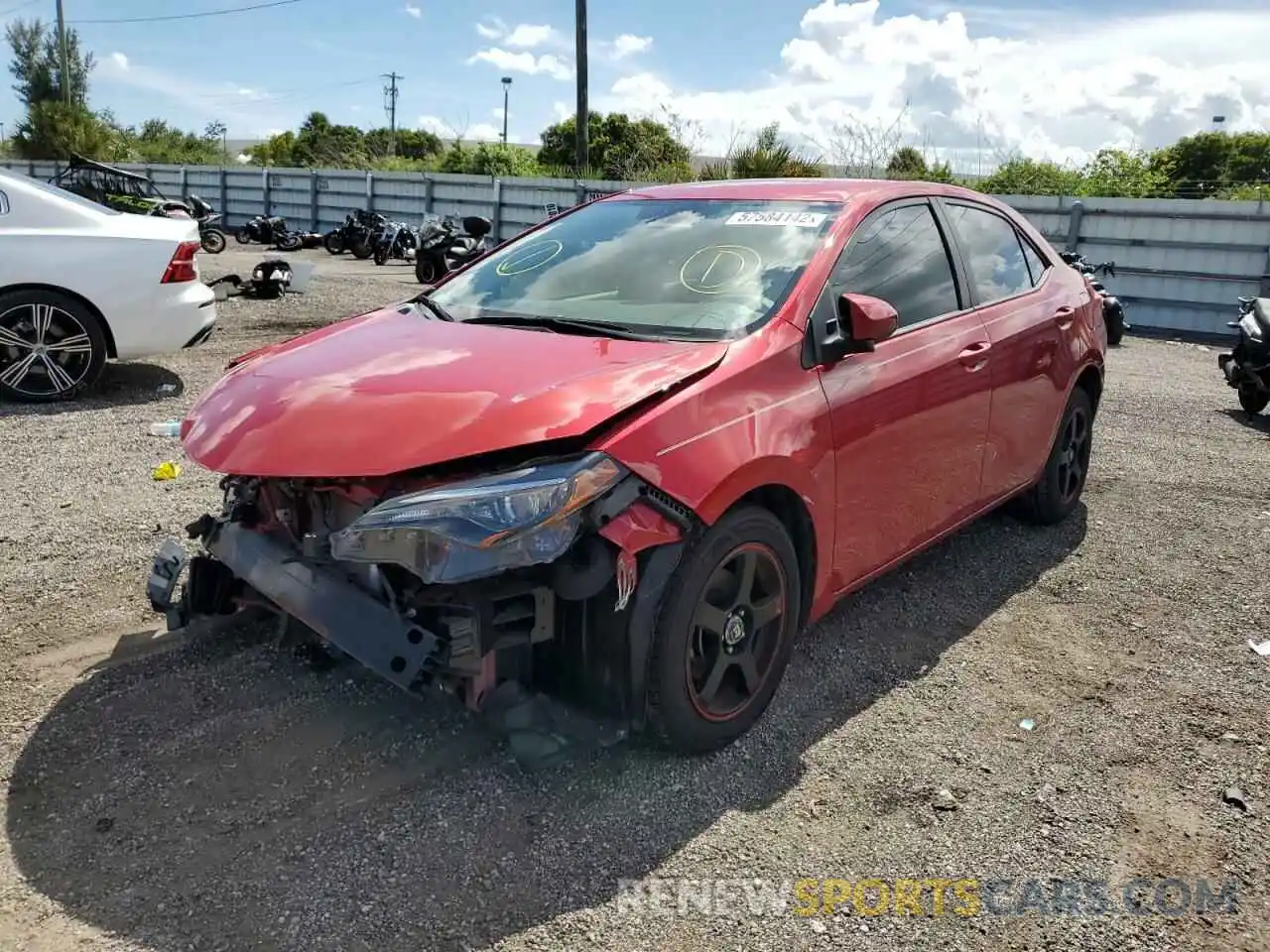 2 Photograph of a damaged car 2T1BURHE8KC158936 TOYOTA COROLLA 2019