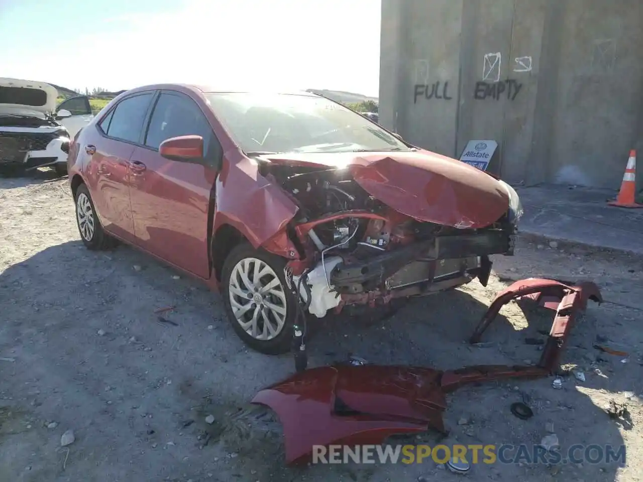 1 Photograph of a damaged car 2T1BURHE8KC159195 TOYOTA COROLLA 2019