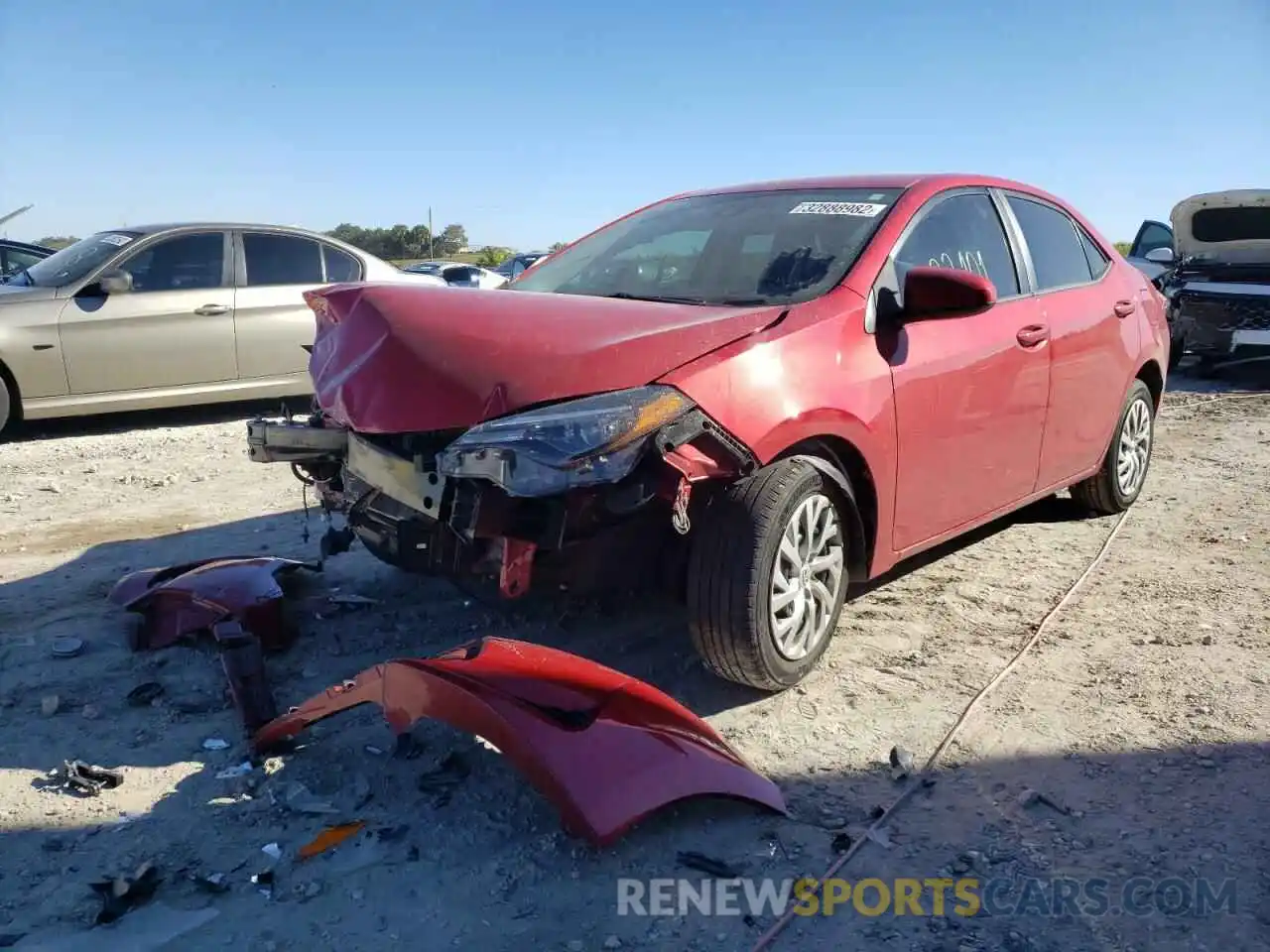 2 Photograph of a damaged car 2T1BURHE8KC159195 TOYOTA COROLLA 2019