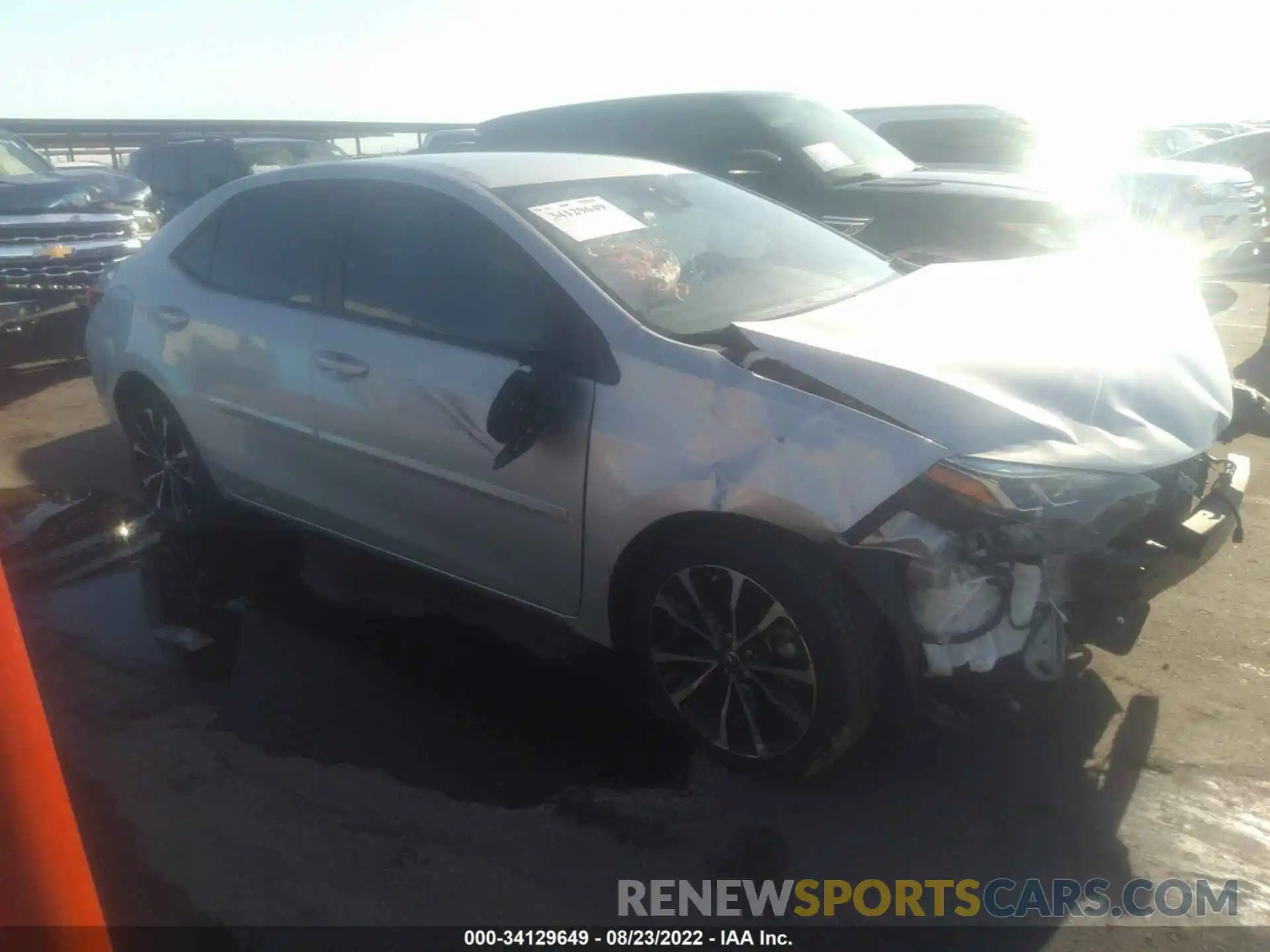 1 Photograph of a damaged car 2T1BURHE8KC161089 TOYOTA COROLLA 2019