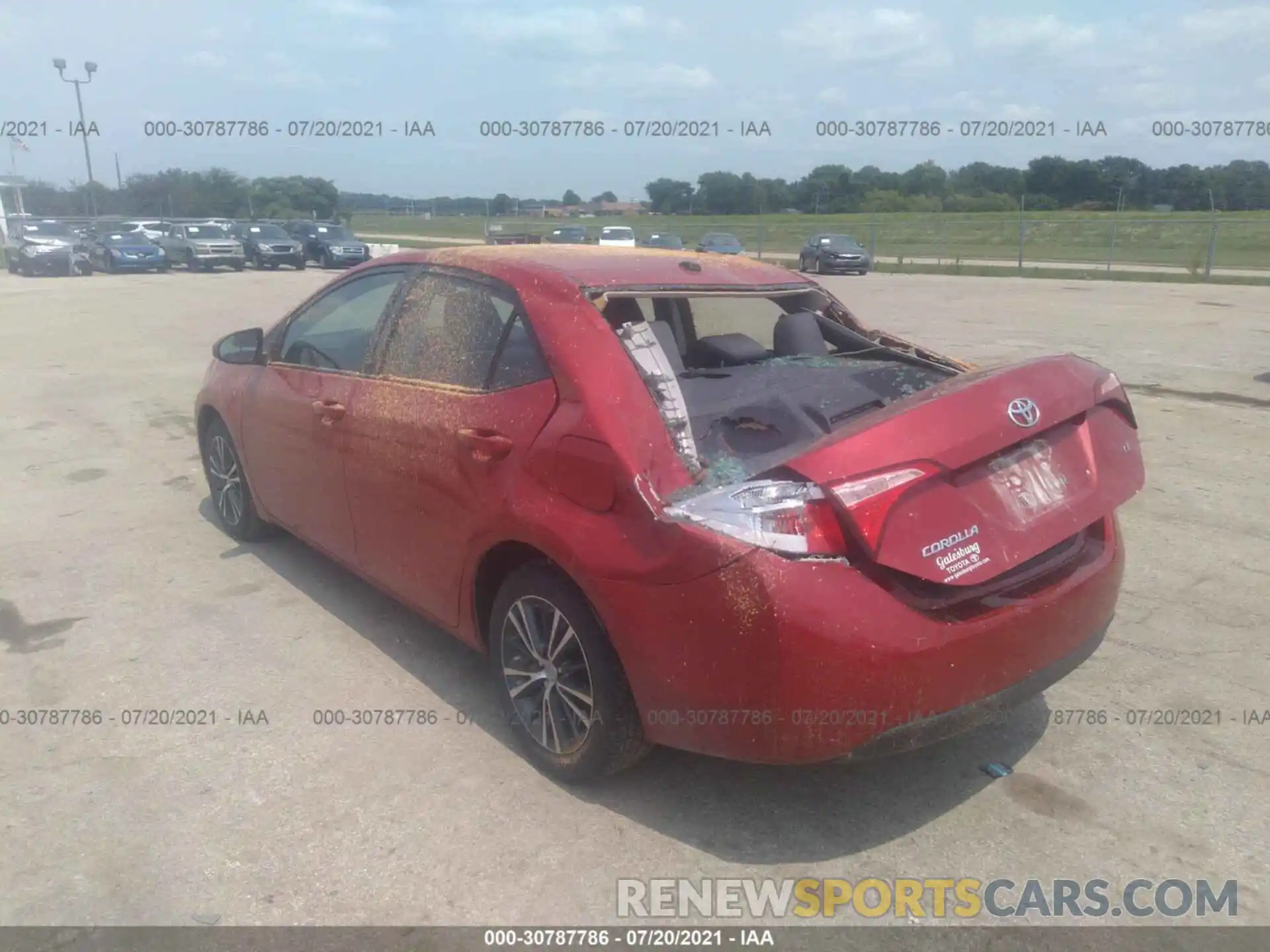 3 Photograph of a damaged car 2T1BURHE8KC162503 TOYOTA COROLLA 2019