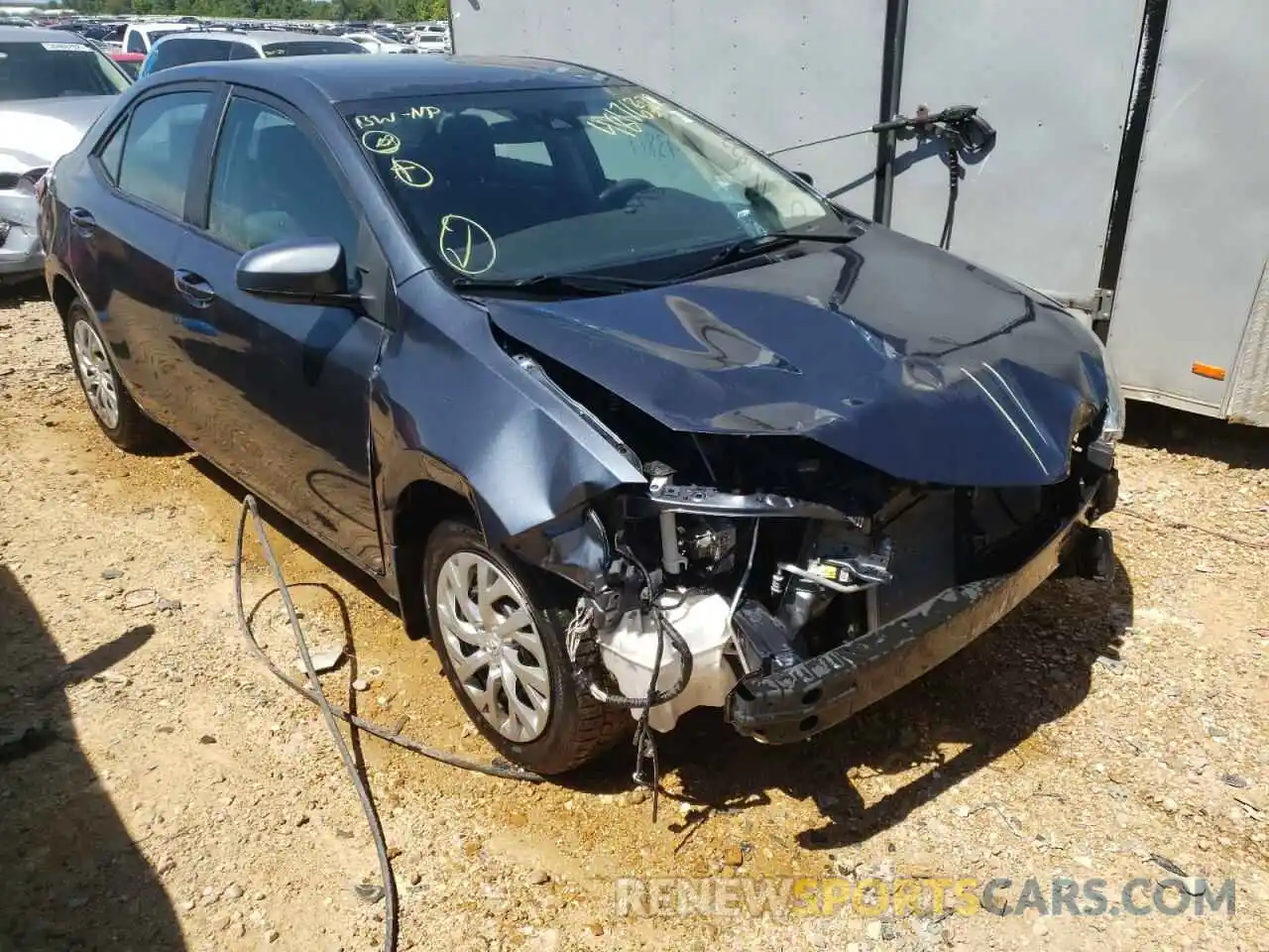 1 Photograph of a damaged car 2T1BURHE8KC163053 TOYOTA COROLLA 2019