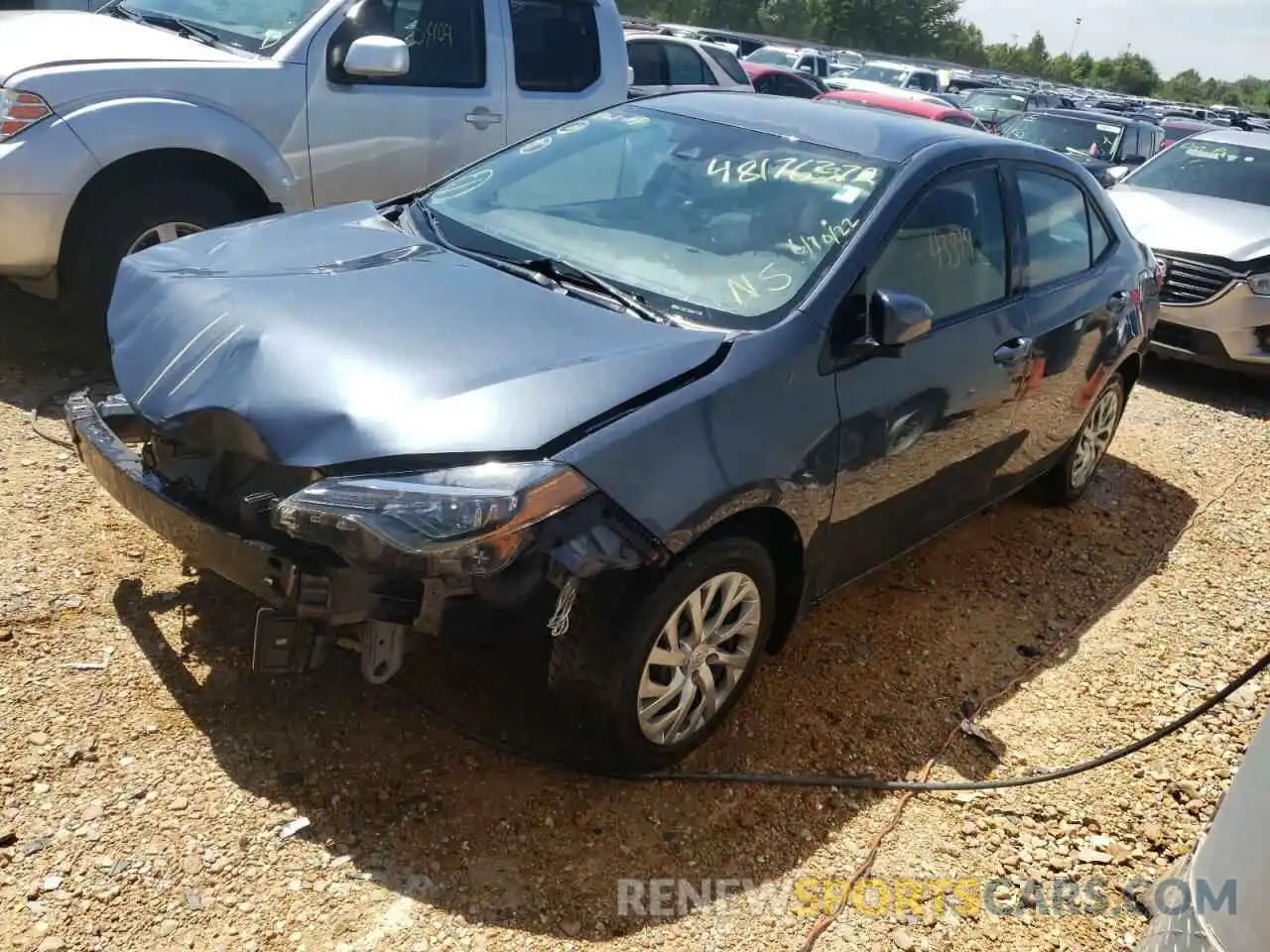 2 Photograph of a damaged car 2T1BURHE8KC163053 TOYOTA COROLLA 2019