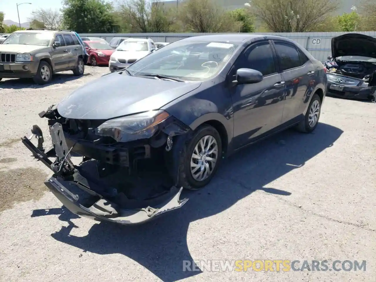 2 Photograph of a damaged car 2T1BURHE8KC163327 TOYOTA COROLLA 2019